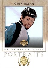 2002-03 Upper Deck Classic Portraits Owen Nolan San Jose Sharks #84