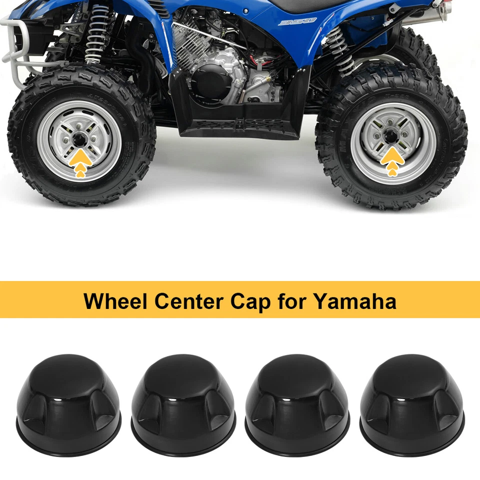 4 PACK For YAMAHA BIG BEAR GRIZZLY KODIAK 400 450 CENTER WHEEL HUB CAP COVER - Image 1 of 4