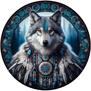 Wolf Totem Decal - Spirit Animal Decal - Native American Totem Decal - Picture 1 of 1