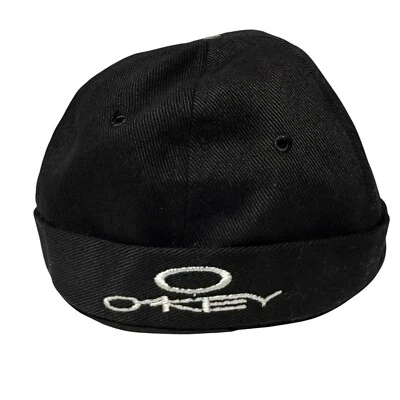 RARE Vintage Oakley Black Docker Brimless Skull Cap Hat One Size - Image 1 of 4