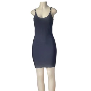 Gold Schnalle Spaghettiträger tiefer U-Ausschnitt Damen Bodycon Bandage Kleid - Bild 1 von 8