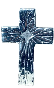 Metal CROSS Wall Hanging Decor Christian Heavy Solid - 7" - Picture 1 of 6