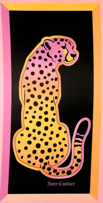 JUICY COUTURE Los Angeles CA  36"X72" COTTON BEACH TOWEL LEOPARD NEW AUTHENTIC - Image 1 of 2
