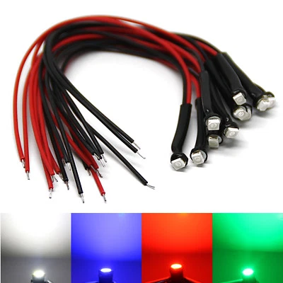 Modellismo LED Cavo 4V 5V 6V 3528 SMD Resistenza Bianco Blu Rosso Verde Gelb 3mm - Immagine 1 di 4