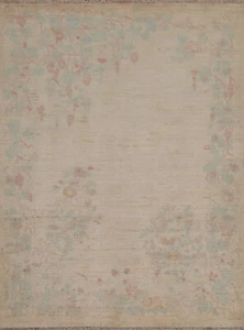 Vegetable Dye Wolle Oushak Türkischer Vorleger 4x5 Elfenbein Handgeknüpft Carpet - Bild 1 von 17