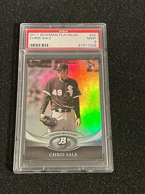 Chris Sale 2011 Bowman Platinum Rookie #35 PSA 9 White Sox - Image 1 of 2