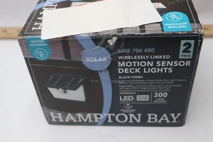 (2-Pk) Hampton Bay Motion Sensing LED Outdoor Solar Deck Light NXT-1781 - Picture 1 of 4