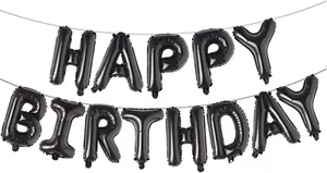 Happy Birthday Balloon Banner Party 16 Inch 3D Aluminum Foil Inflatable Letter K - Picture 1 of 12