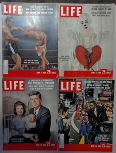 4-April Full Month 1958 LIFE Mags -Sugar Ray-Jackie- JFK-Willie Mays-Gwen Verdon - Bild 1 von 2
