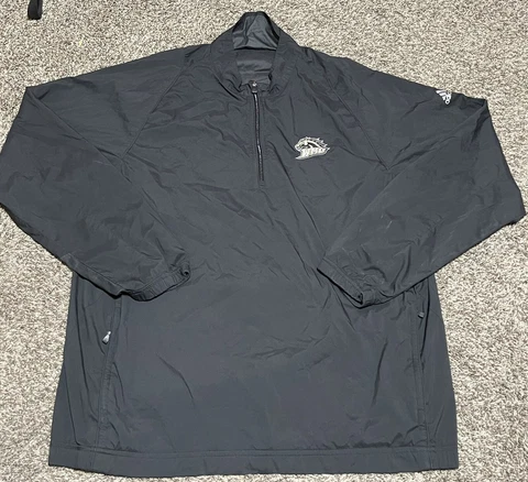 Adidas Western Michigan 1/4 Zip Shirt Adult XL Black Climaproof Cover