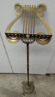 Vintage Brass Lyre Music Book Stand Lecturn Podium Ornate Base