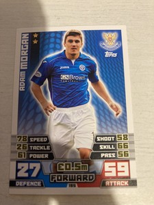 ADAM MORGAN   ST. JOHNSTONE  MATCH  ATTAX SPFL 2014 - 15  CARD