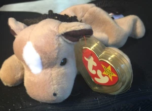 Ty Beanie Babies Derby the Horse 1995 nuovo con etichetta mai usato o giocato con - Foto 1 di 3