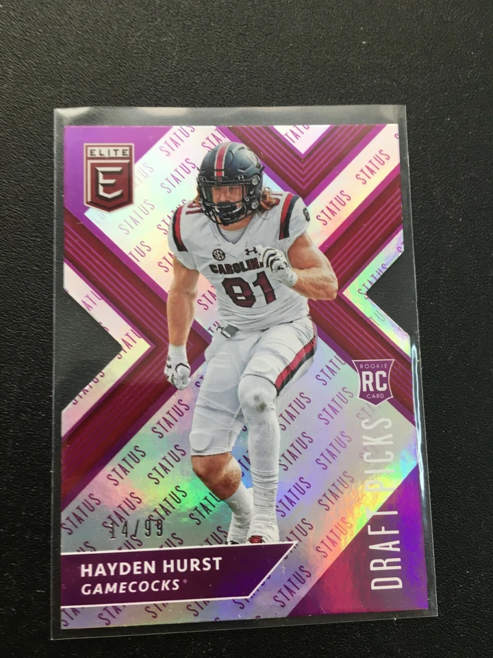 F73150  2018 Elite Draft Picks Status Die Cut Purple #118 Hayden Hurst /99 - Image 1 of 1