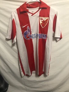 Nike Ggazprom Mens Medium Red White Soccer Jersey Sport Impuls Hyundai - Picture 1 of 5