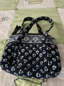 VERA BRADLEY MINI TOTE FRONT POCKET AND ZIPS 7 X 5 X 2 SHORT HANDLES - Picture 1 of 10