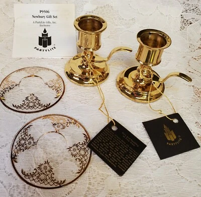 Par de candelabros de latón Partylite Newberry Foto 1 de 4