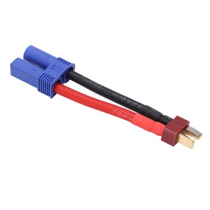 T Shaped Male Plug to EC5 Female Plug Conversion Adapter 93mm 12AWG for RC Car - Picture 1 of 12