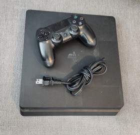 Sony PlayStation 4 PS4 Slim Console w/ Controller Power Cord Tested