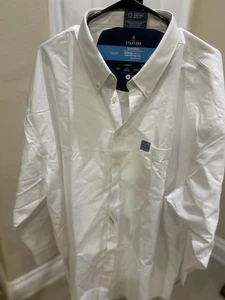 Stafford Coolmax All Season Men’s Button Down LS Shirt White 19-19.5 /34-35 - Picture 1 of 5