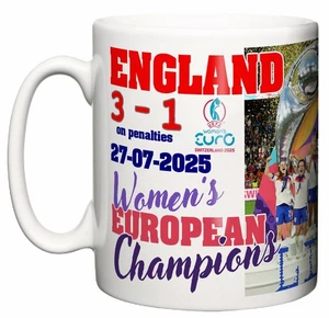 England Women's Team Football Cup Champions 2025 Commemorative Ceramic Tea Mug - Picture 1 of 4