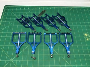 Tmaxx blue aluminum used a-ams set Emaxx too not for show with pins and balls ok - Picture 1 of 16