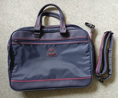 Samsonite 1980s Business Bl Laptop Case Travel Bag Carry On Shoulder bag Vtg - Image 1 of 4