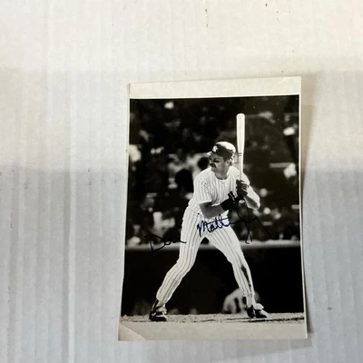 Foto 5x4 firmada por Don Mattingly de los Yankees de Nueva York sin certificado de autenticidad Foto 1 de 4