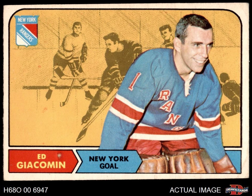 1968 O-Pee-Chee #67 Ed Giacomin Rangers-Hockey HOF 2 - GOOD - Image 1 of 1