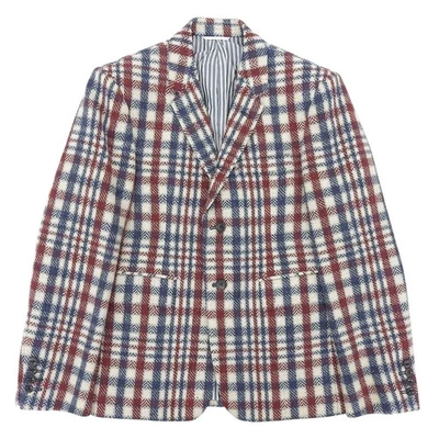 THOM BROWNE tailored jacket Check Tweed Tricolor Multi wool mens 1 MJU060AW7397 - Image 1 of 4