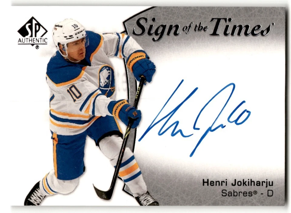 2021-22 SP Authentic Sign of the Times Henri Jokiharju Auto #SOTT-HJ - Image 1 of 2