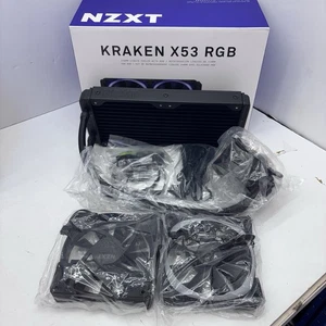 NZXT Kraken X53 240 mm AIO RGB CPU liquide refroidisseur système de refroidissement par eau Intel AMD - Photo 1/8