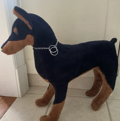VTG Dakin 1979 Rare Pillow Pet Doberman Pincher With Collar 22”x 21”x 6” Large - Image 1 of 4