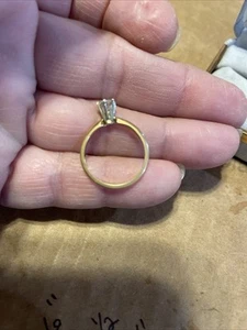 14K Verlobungsring 0,38 Diamant gemarkt MJG 14k. Wurde von eBay authentifiziert - Bild 1 von 6