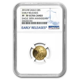 2016-W 1/10 oz Proof American Gold Eagle PF-70 NGC (ER) - Picture 1 of 3