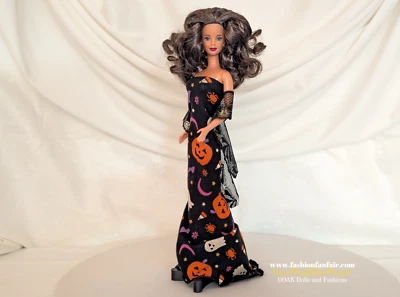 Cute Halloween Ghost Dress Handmade clothes 4 Curvy Vintage Barbie ~Free Shoes - Image 1 of 4
