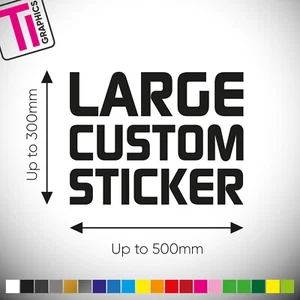 Custom Vinyl Stickers LARGE Size - Personalised Business Car Van Window Decal - Picture 1 of 10