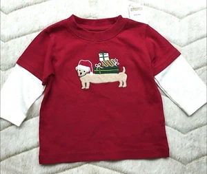 NWT GYMBOREE BABY GIRL HOLIDAY RED LONG SLEEVE OUTFIT COTTON SHIRT 6-12 MOS - Picture 1 of 2