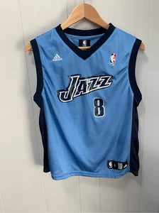 ADIDAS NBA Utah Jazz Jersey Youth Large Blue Sleeveless #8 Williams - Picture 1 of 6