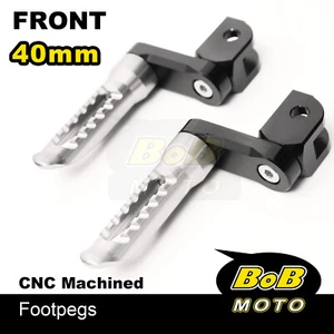 Front 4cm Lowering Foot Pegs For Kawasaki ZZR 1400 ZX14R / ZX14 2006-2021 - Picture 1 of 16