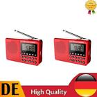 FM AM SW Stereo Radio Speaker 2 Antenna 2.1 Channel Full Band MP3 Player (Red)