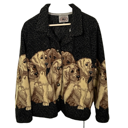 VETEMENTS Giacca in pile Gol Retreiver taglia XL cane cucciolo contea abbigliamento Co Canada *