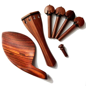 Viola Rose Wood Fitting Tailpiece Chinrest Pegs Endpin Screw Hill Shape Cordiera - Picture 1 of 3
