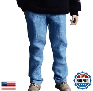 Meetoget 1/12 Scale Male Figure Doll Denim Jeans Pants Clothes for 6 inch Act - Picture 1 of 5