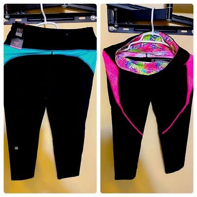 NWT 2 Pair Victoria’s Secret Stretch Leggings Yoga Pants - Capri Length - Image 1 of 4