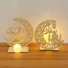 Led Lamp Attractive Festive Moon Led Candle Light Wooden Plaque Home Ornament