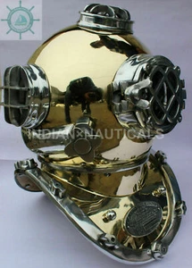 Aluminum & Brass Vintage Style Morse Us Navy Mark V Scuba Divers Diving Helmet - Picture 1 of 6