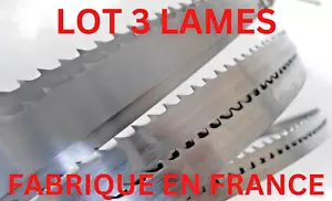 Lot de 3 lames de scie à ruban 6/10/12 mm 1510 mm Réaffûtable fabriqué en France - Imagen 1 de 2