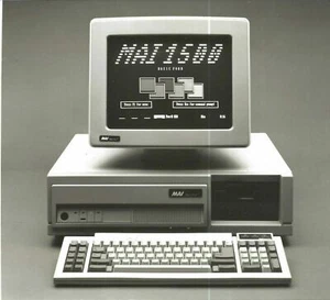 ITHistory (1980s) PHOTO: MAI 1500 Workstation  #2 (German Caption) - Picture 1 of 2