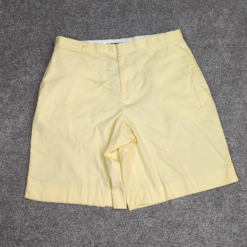 Pantalones Cortos de Golf Ralph Lauren Para Hombres 34 Amarillo Pierna Ancha Activo Preppy Country Club Foto 1 de 4